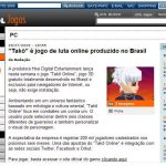 29.07.2009 - UOL - Takô é jogo de luta online produzido no Brasil