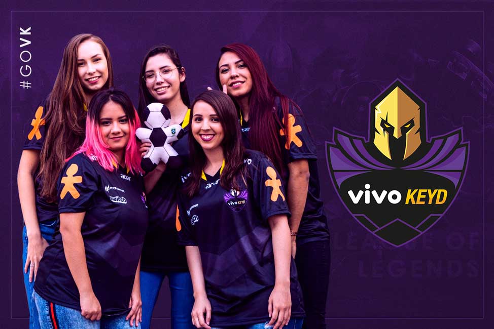 Vivo Keyd Lineup Feminina de League of Legends, #GOVK