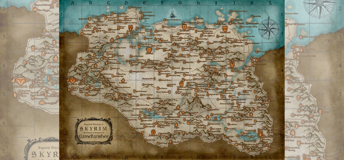 Mapa de Skyrim em alta criado por um fã: