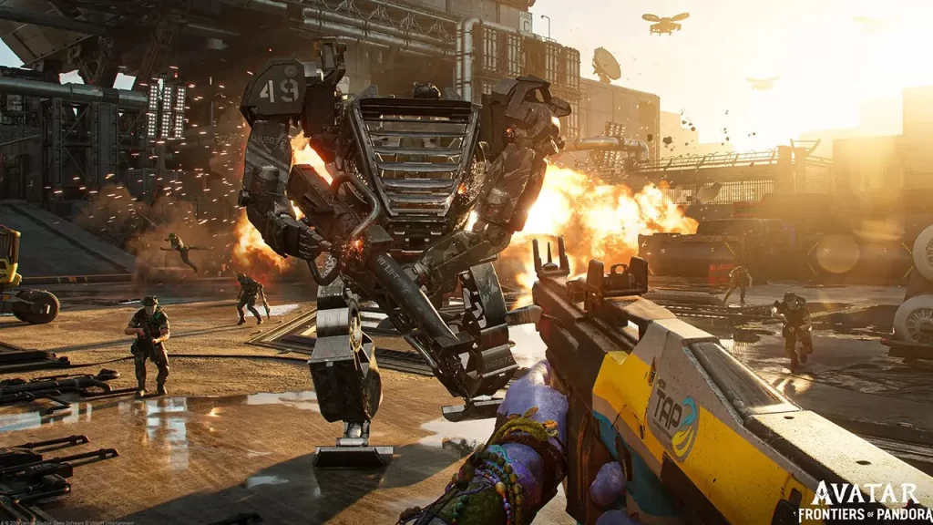 O gameplay inclui algumas armas de fogo