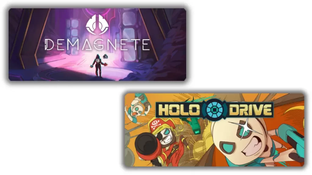 DeMagnete e Holodrive, os dois jogos já lançados pelo estúdio - Foto: Reprodução/BitCake
